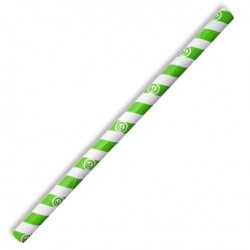 Green Stripe BioStraws 250pk
