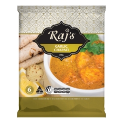 Raj's Garlic Chapati 6pk 258g