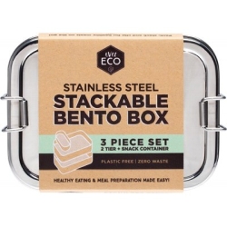 Stainless Steel Stackable Bento 3 Piece 1200ml