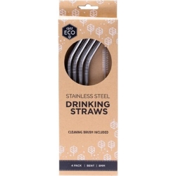 Stainless Steel Straws - Bent 4pk