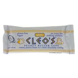 Cleo's Peanut Cups - White 43g - DISCOUNTED BEST BEFORE 16.2.22