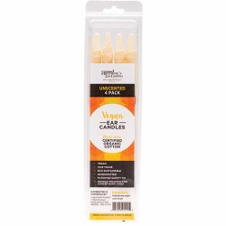 Unscented Vegan Ear Candles 4pk