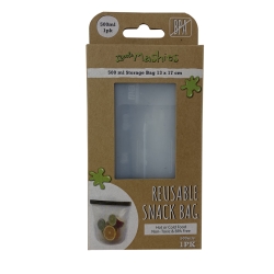 Food Fresh Silicone Reusable Snack Bag 500ml